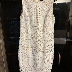 Elegant Cream Lace Dress